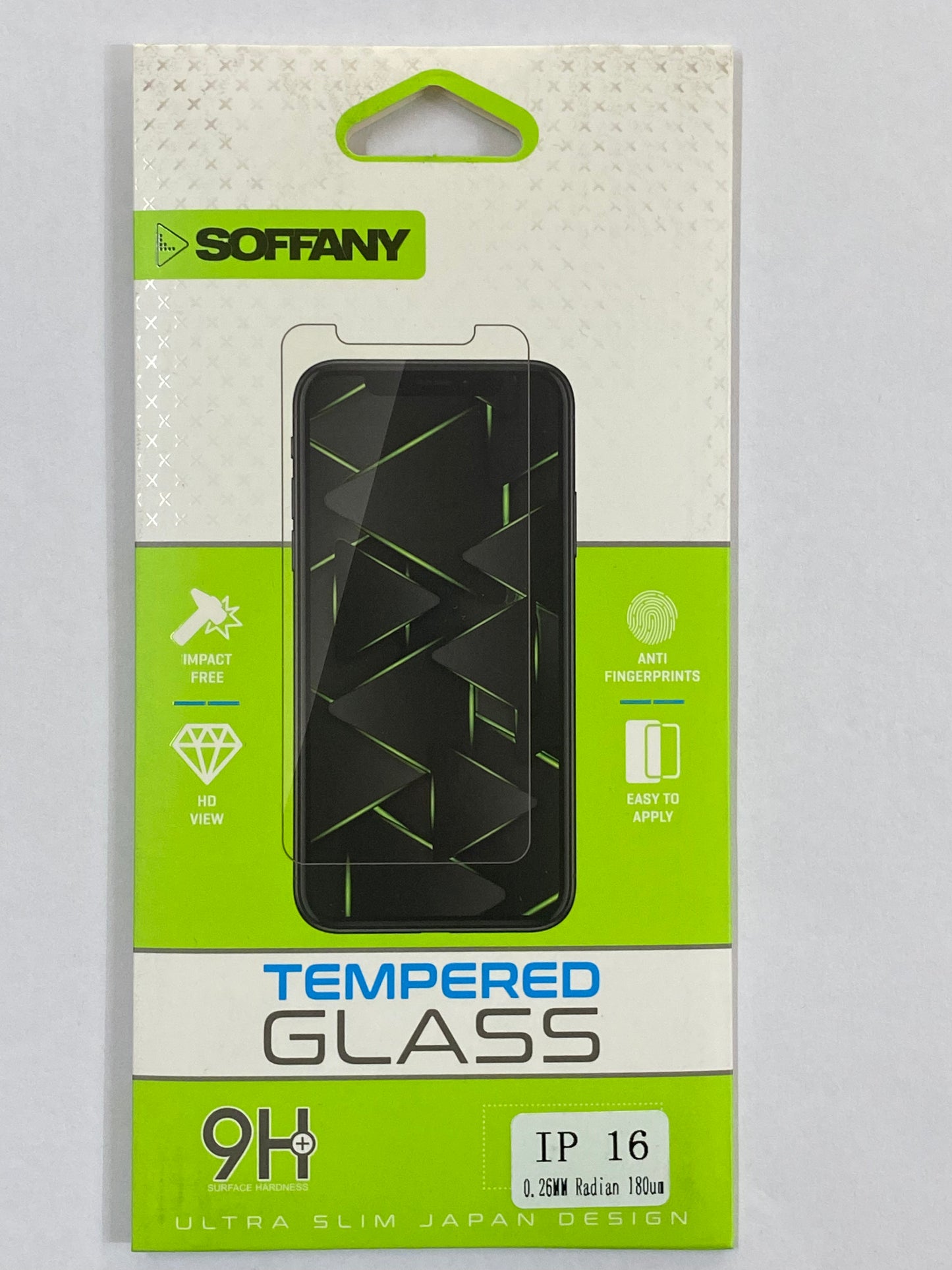 iPhone 16 0.26mm Radian Tempered Glass