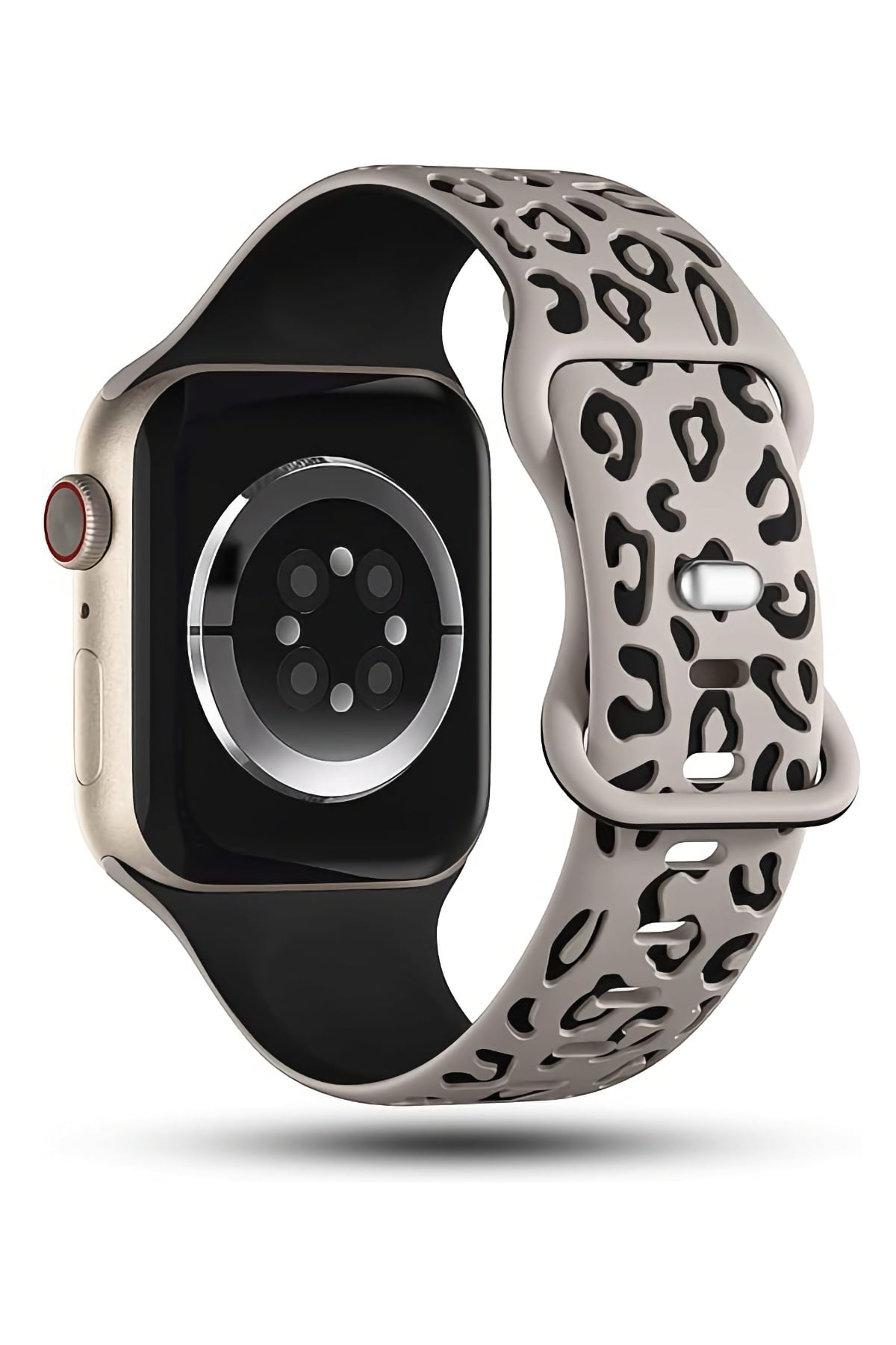 Apple Watch Uyumlu Leoline Silikon Spor Kordon Ivory Noir