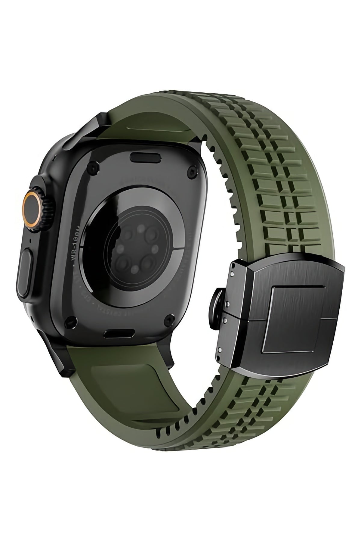 Apple Watch / Ultra Uyumlu AquaLink Kordon Vanguard Siyah Toka