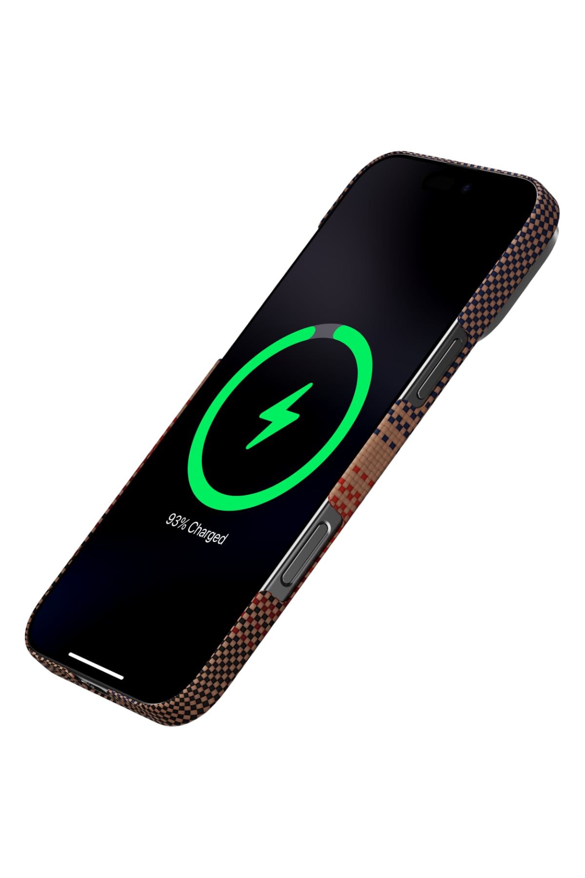 Pitaka Aramid Fiber Qi2 Magsafe uyumlu Manyetik Powerbank Sunset