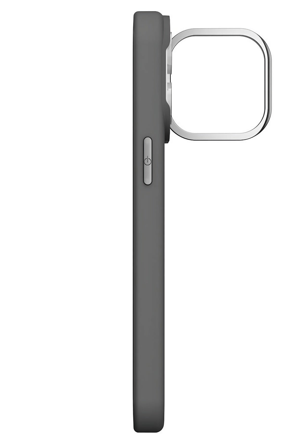 Youngkit Bitty Cream iPhone 15 Pro Magsafe Uyumlu Standlı Silikon Kılıf Gri