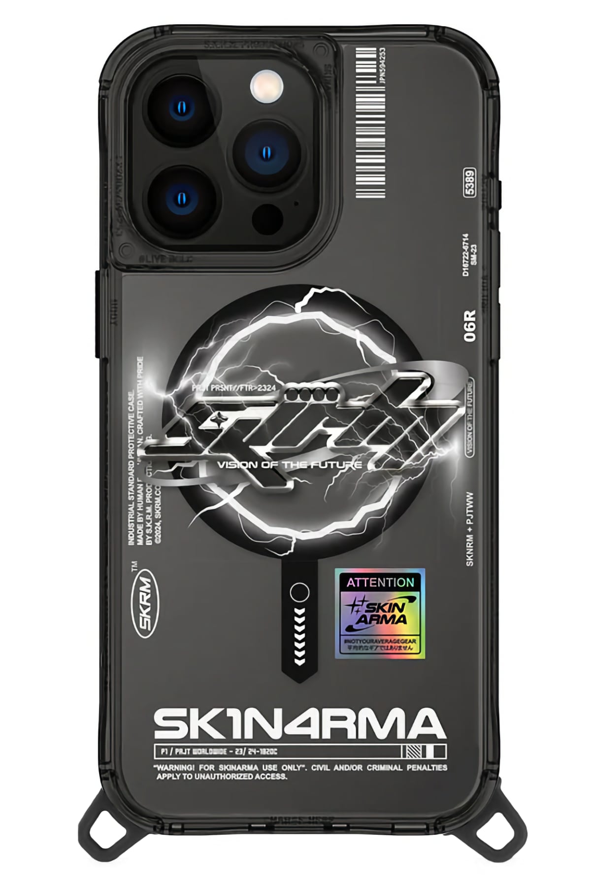 SkinArma iPhone 15 Pro Max Magsafe Uyumlu Bolt Kılıf Siyah
