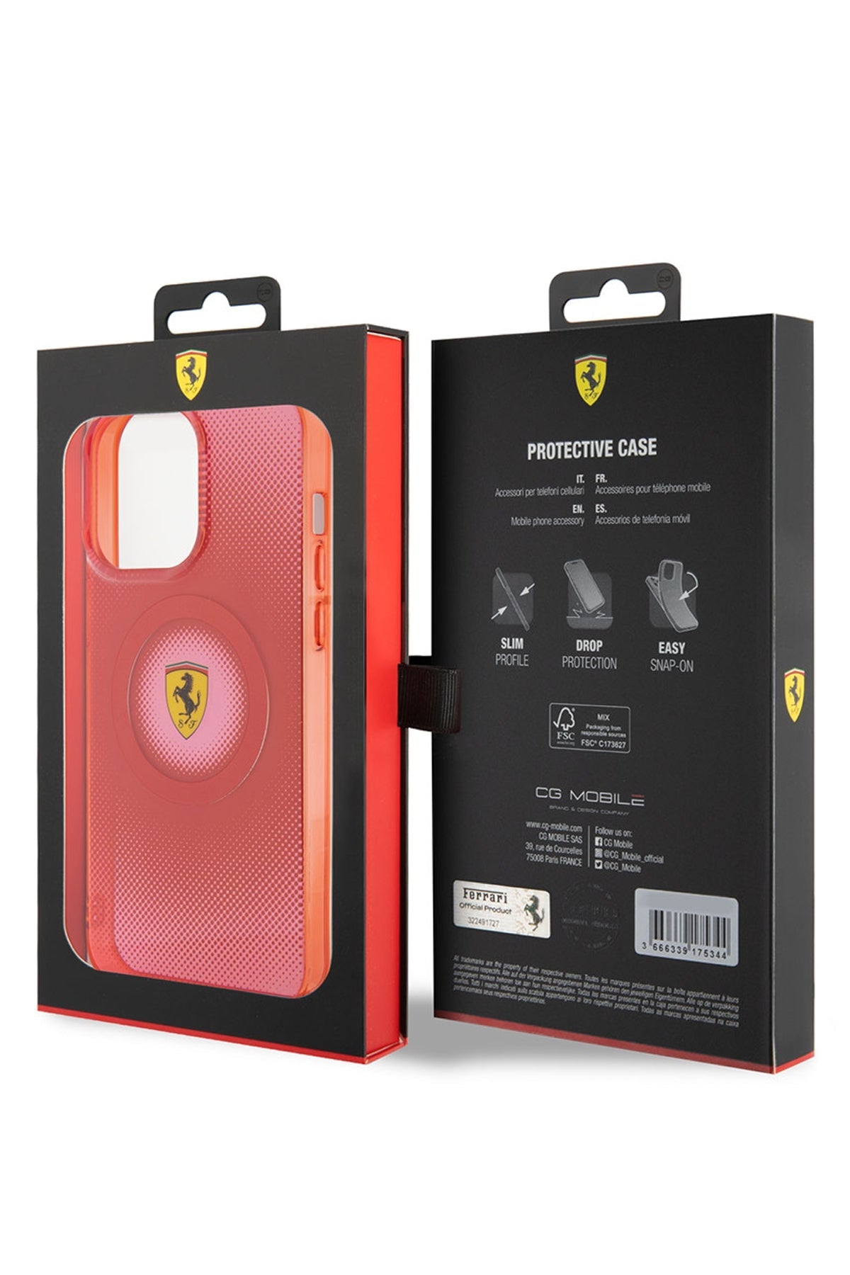 Ferrari iPhone 15 Pro Max Magsafe Uyumlu Dots Silikon Kılıf Kırmızı