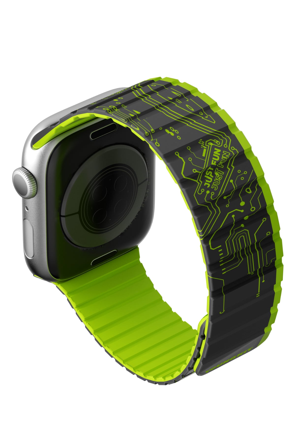 Youngkit Apple Watch Uyumlu Manyetik Mıknatıslı Futuristic Kordon Yeşil