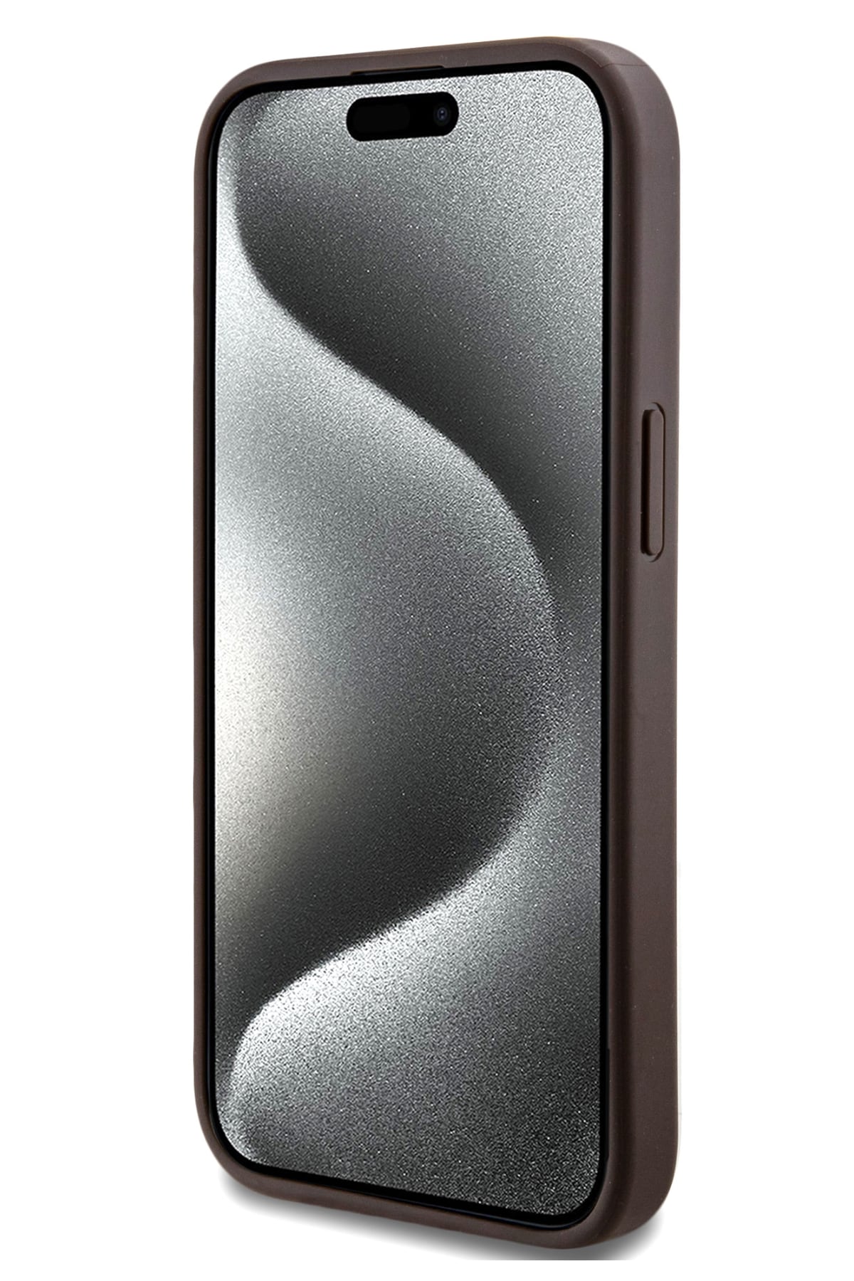 Guess Classic 4G Logolu iPhone 14 Magsafe Uyumlu Kılıf Kahverengi