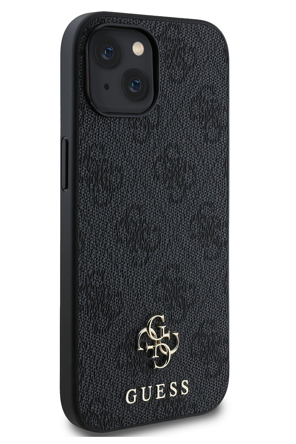 Guess Classic 4G Logolu iPhone 14 Magsafe Uyumlu Kılıf Siyah