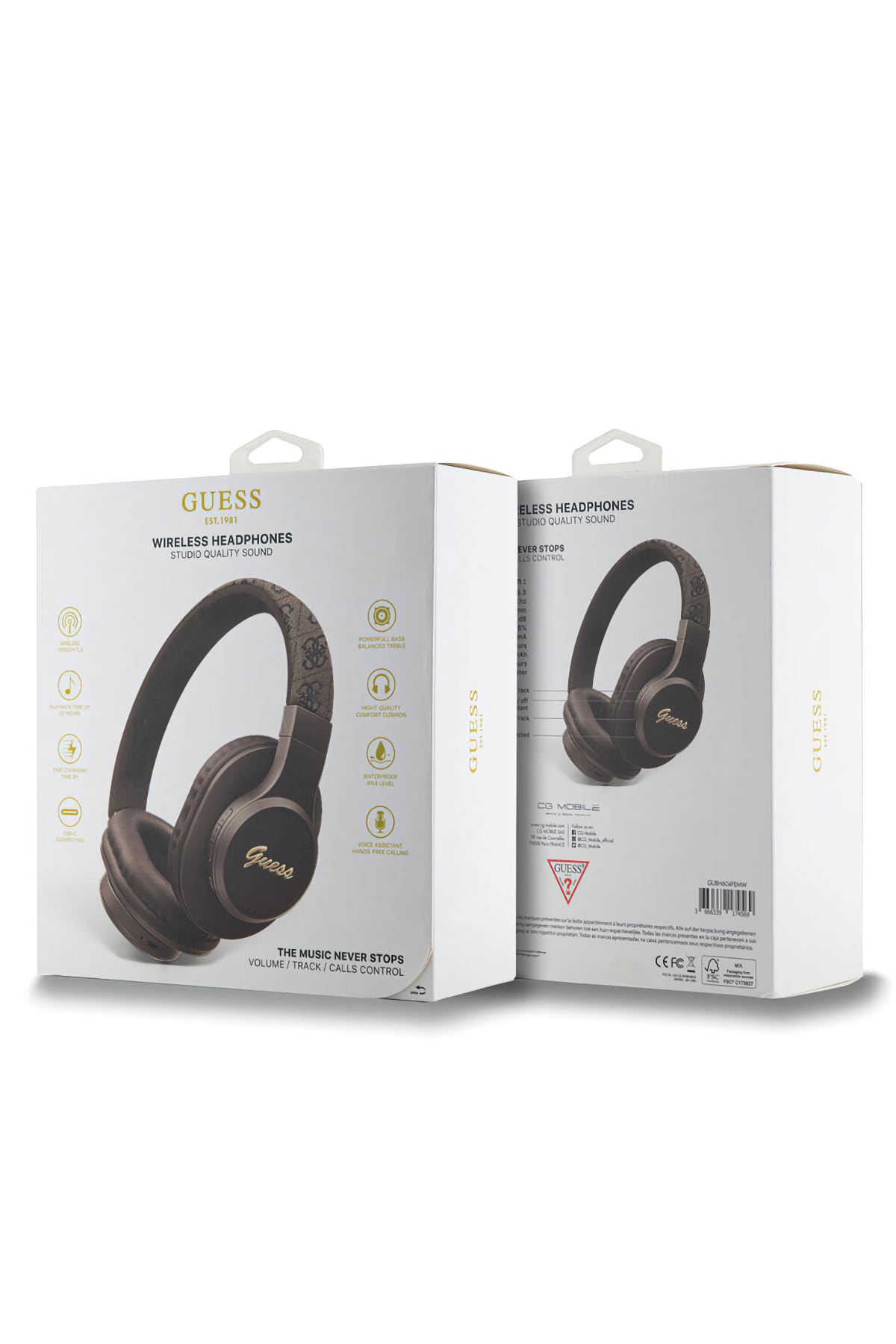 Guess Tone On Kulak Üstü Bluetooth 5.3 Kulaklık Kahverengi