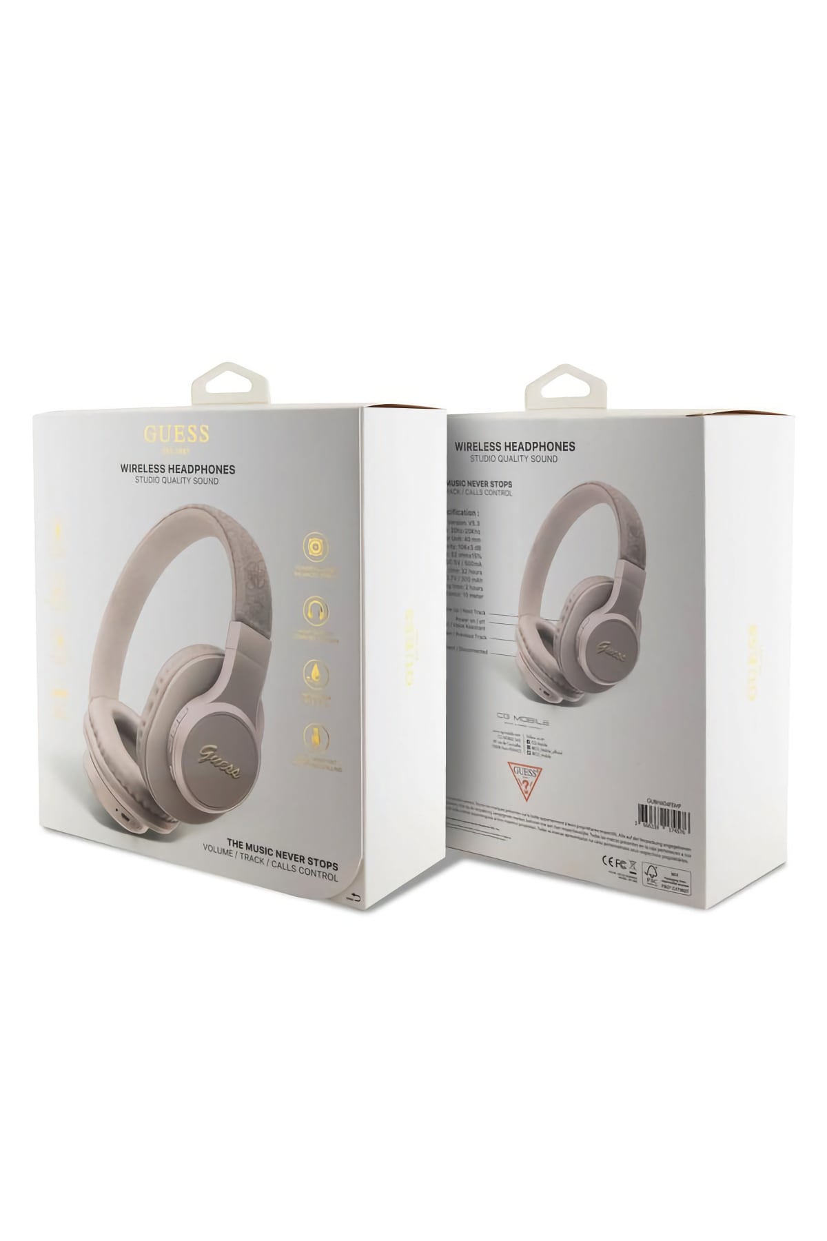 Guess Tone On Kulak Üstü Bluetooth 5.3 Kulaklık Pembe