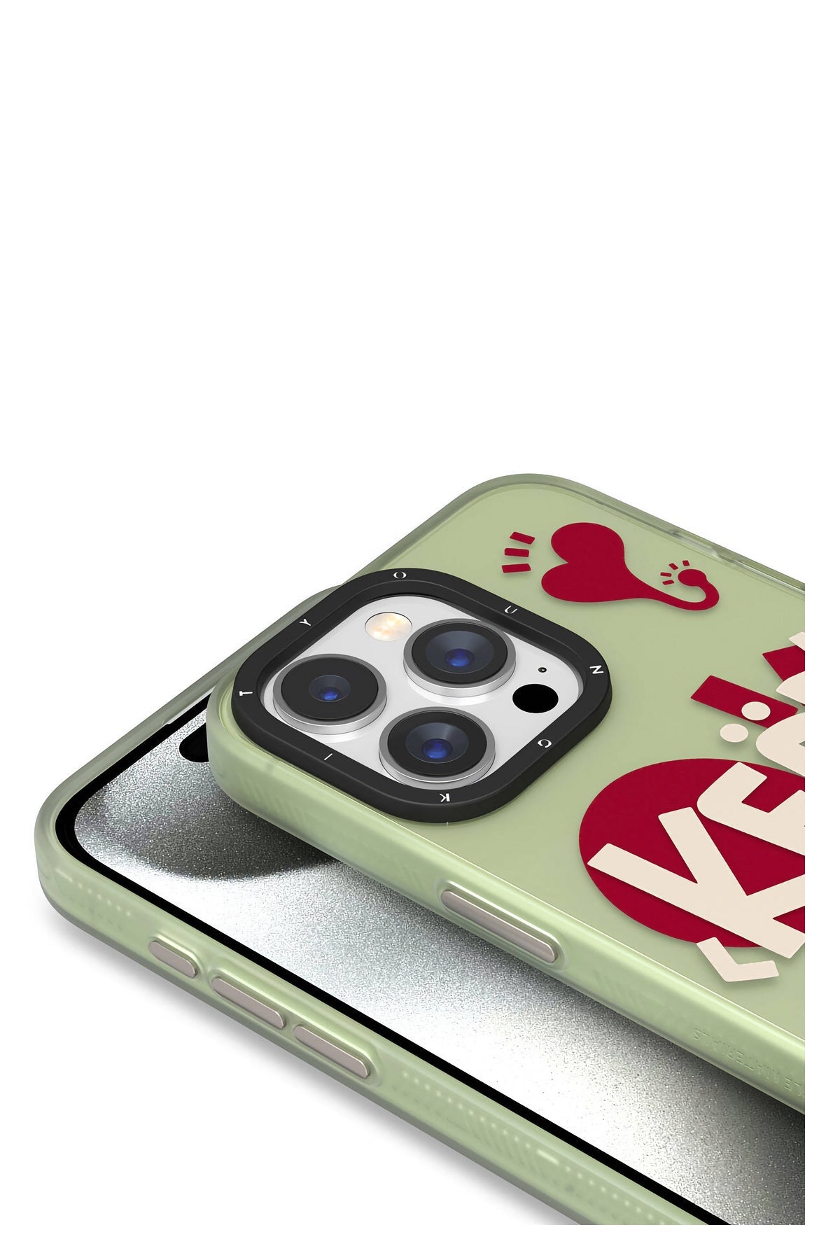 Youngkit Happy Hearth iPhone 15 Pro Max Uyumlu Yeşil Kılıf