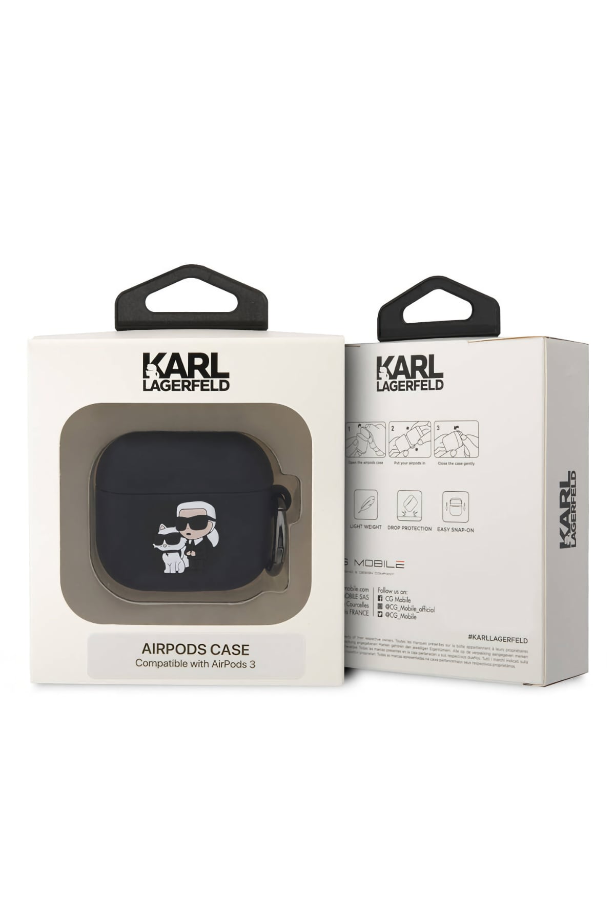 Karl Lagerfeld Karl & Choupette Apple Airpods 3. Nesil Kılıf Siyah