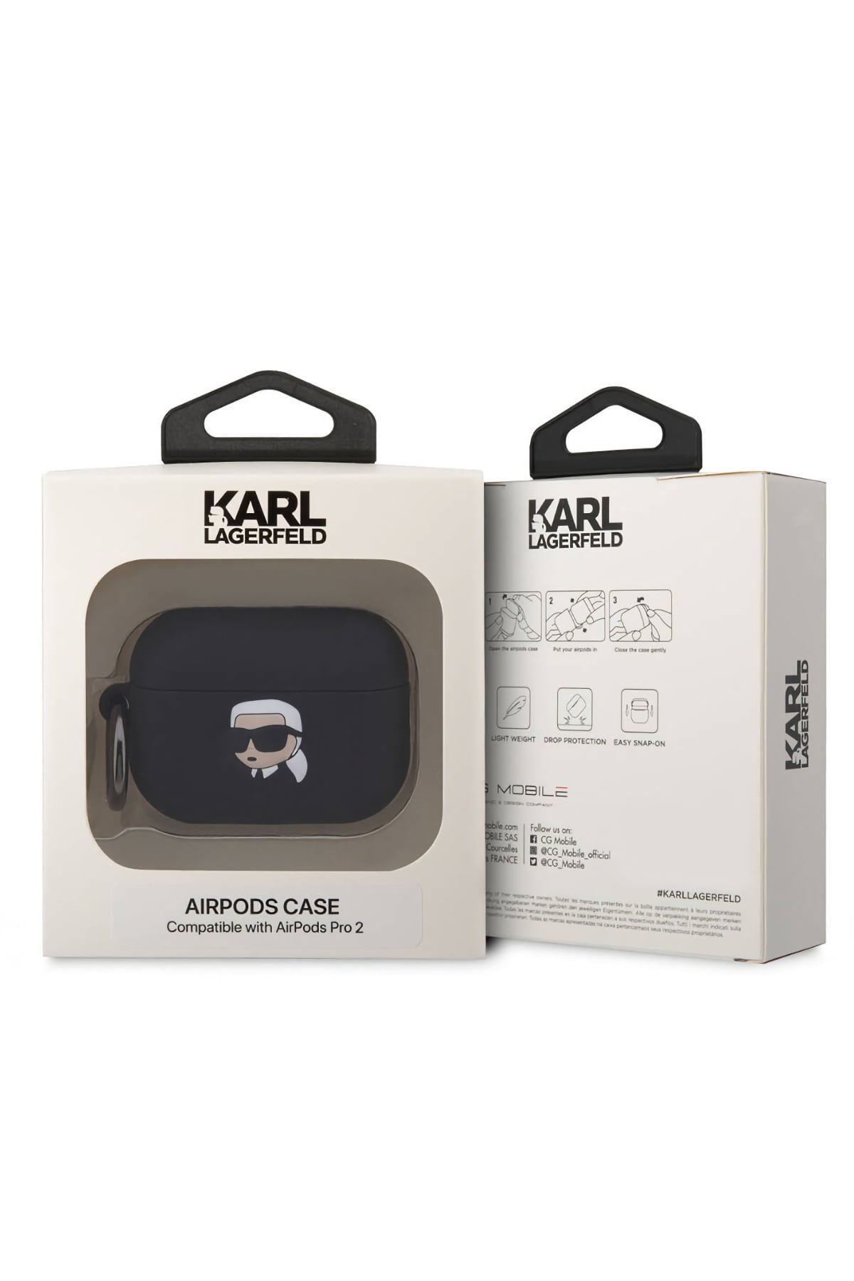 Karl Lagerfeld Karl Head Apple Airpods Pro 2. Nesil Kılıf Siyah
