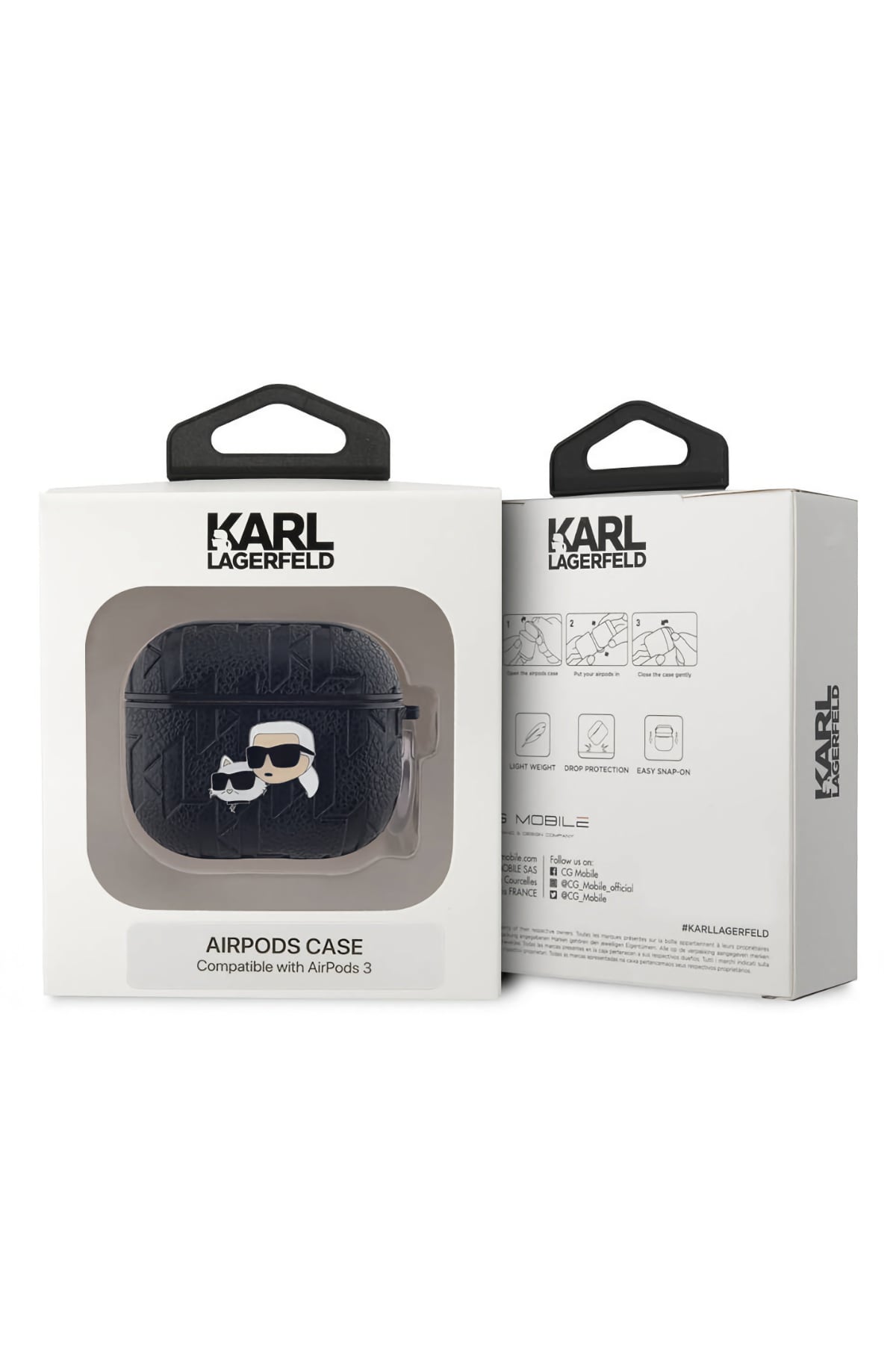 Karl Lagerfeld Monogram Apple Airpods 3. Nesil Kılıf Siyah
