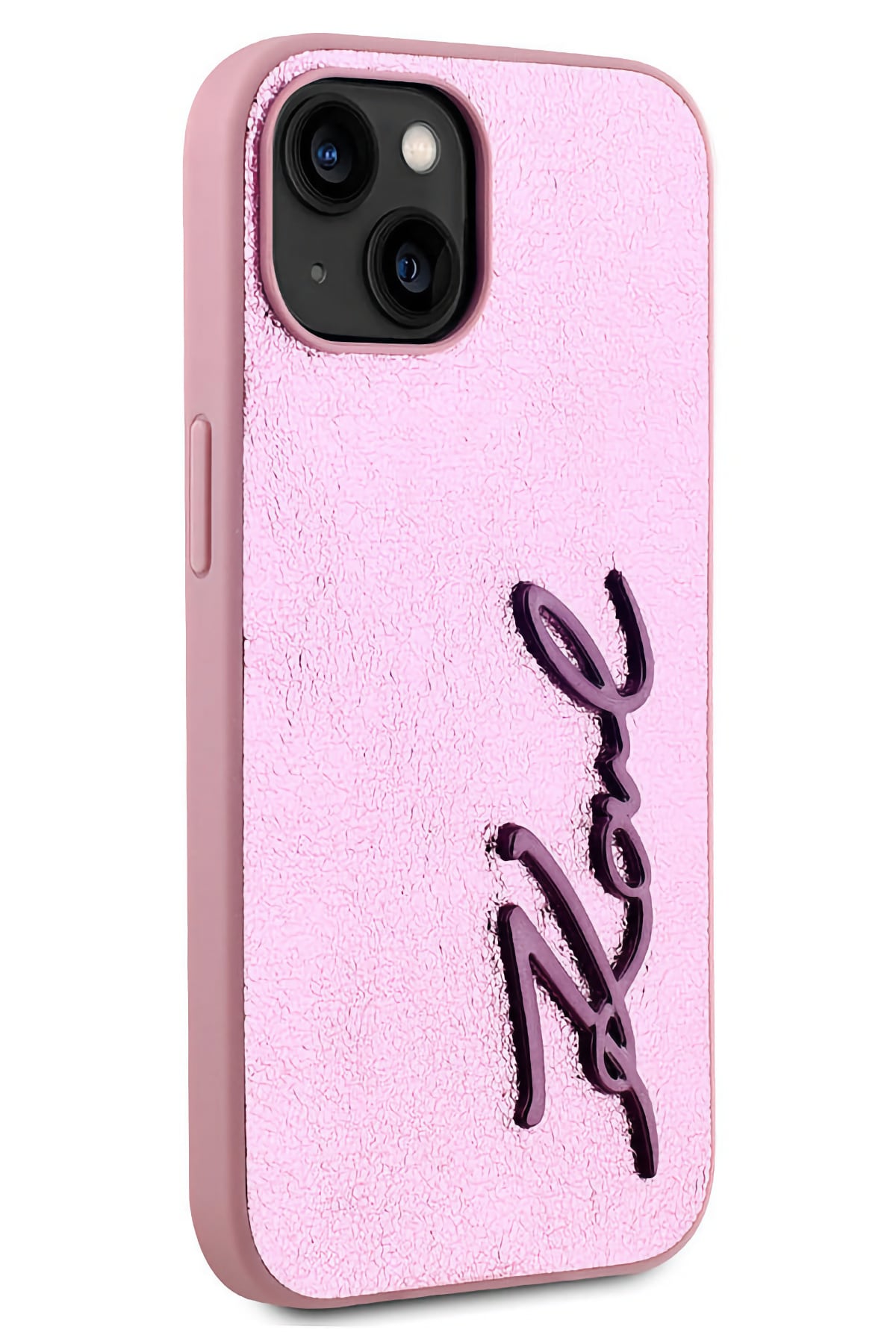 Karl Lagerfeld Rhinestones iPhone 15 Kılıf Pembe