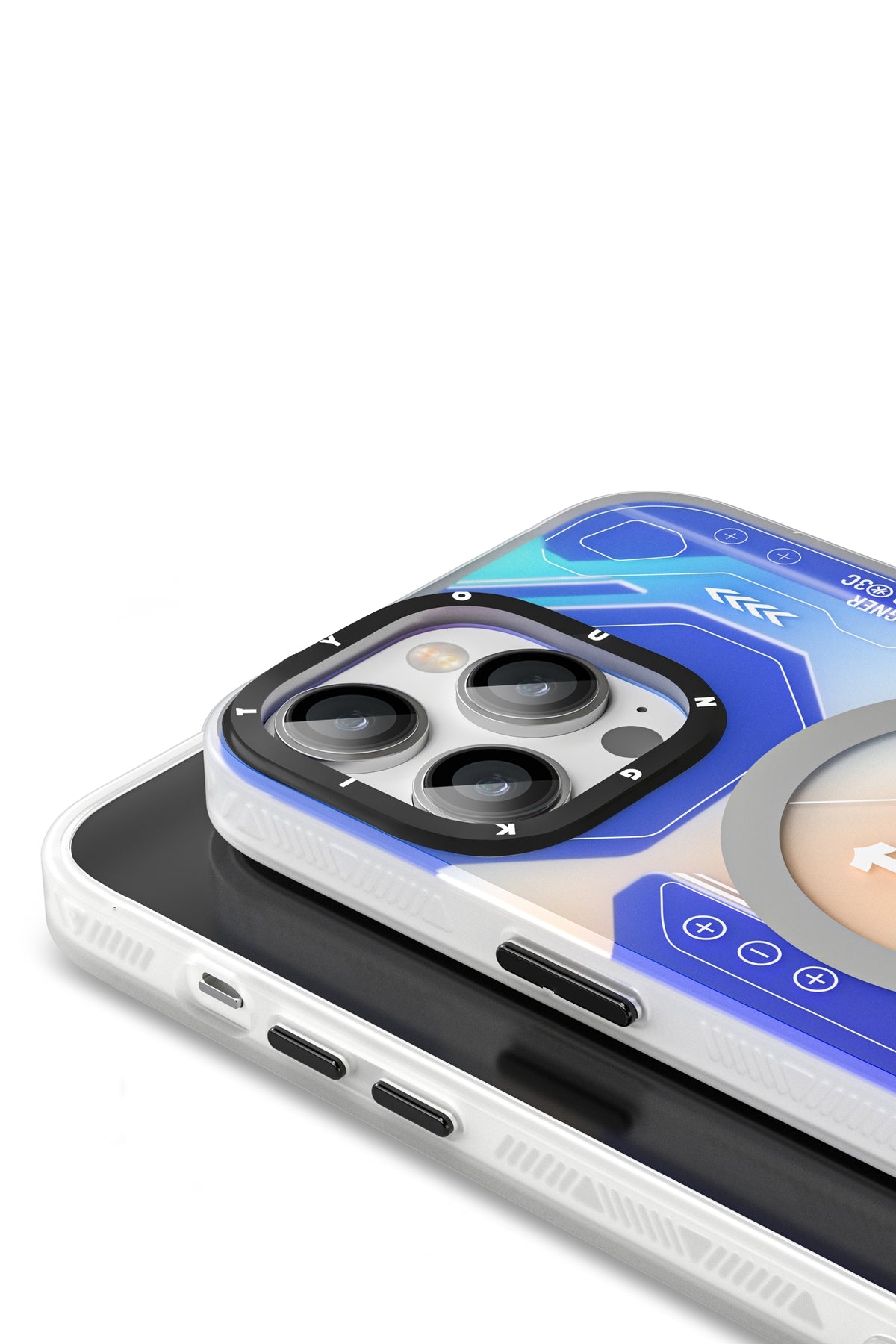 Youngkit Metaverse iPhone 13 Pro Magsafe Uyumlu Mavi Kılıf