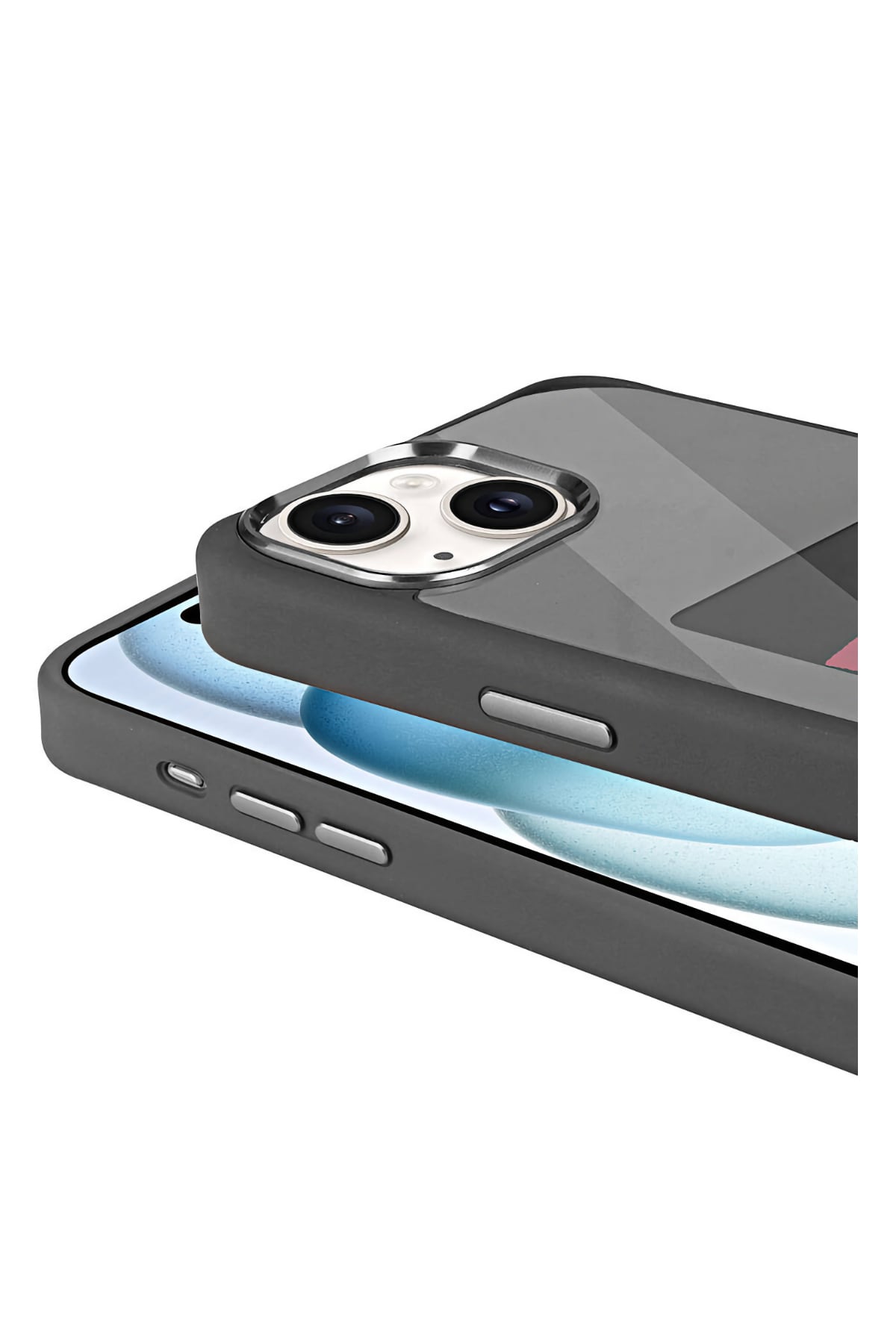 Apple iPhone 14 uyumlu Nfc Resim Yansıtmalı Kılıf Siyah