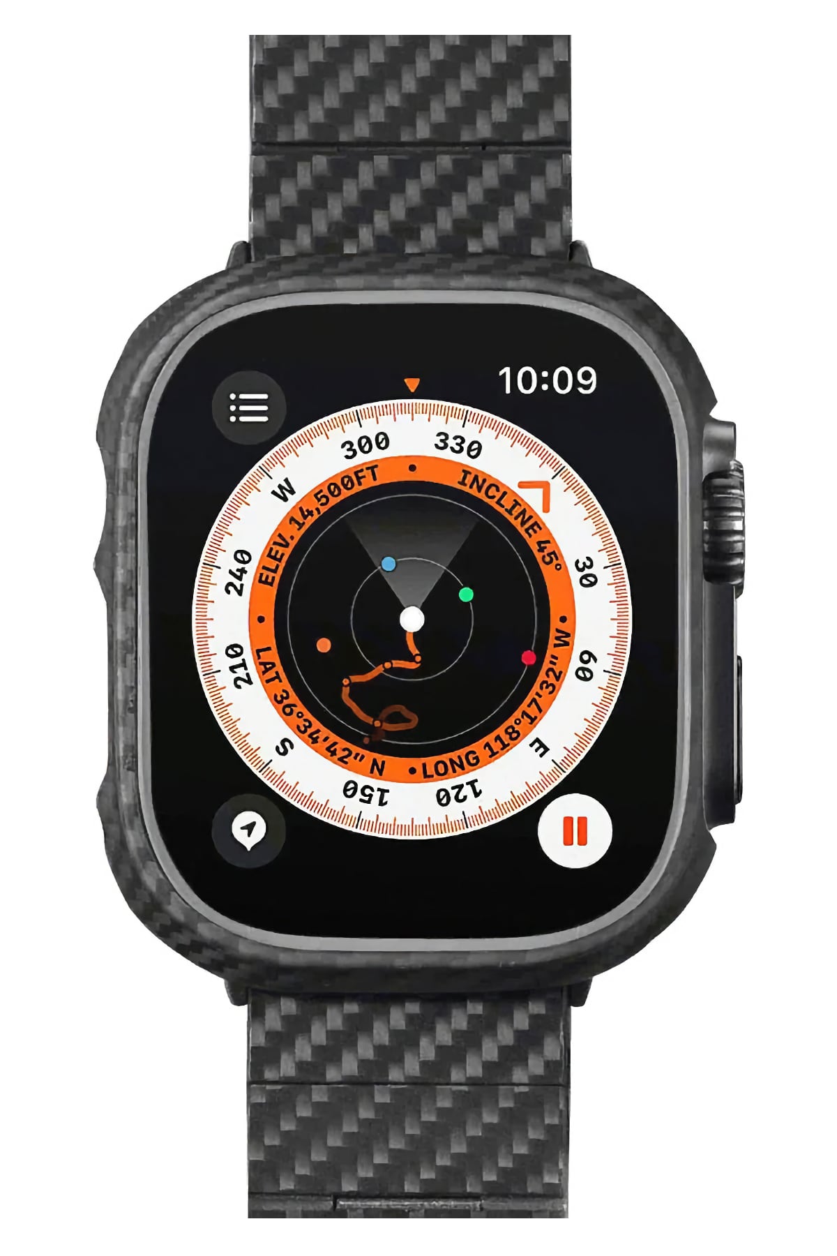 Pitaka 600D Aramid Fiber Apple Watch Ultra 49mm Kasa Koruyucu Siyah
