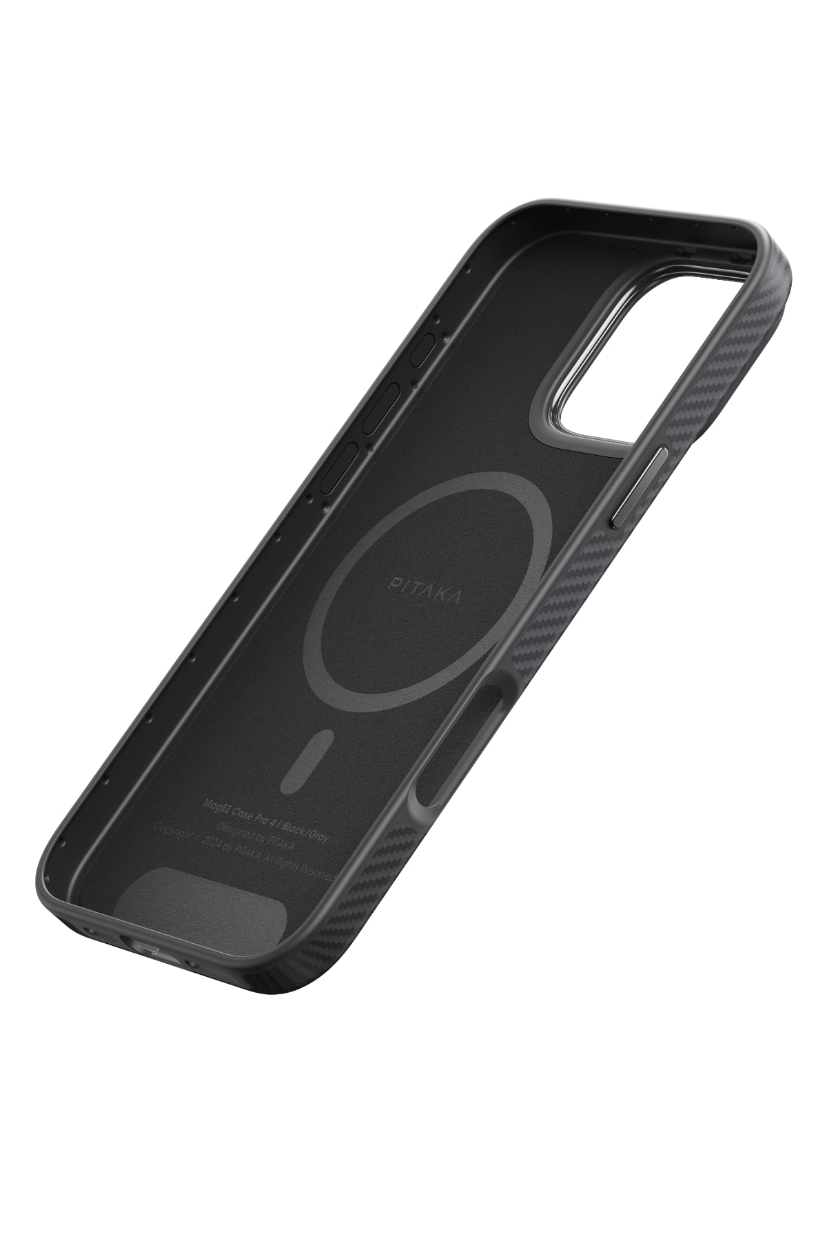 Pitaka Classic Military-Grade iPhone 16 Pro MagSafe Uyumlu Aramid Fiber Kılıf Siyah