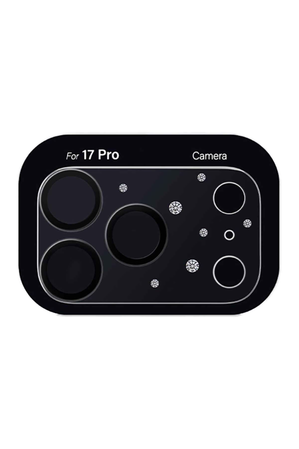 Pynana iPhone 17 Pro / Max Diamond Sky Serisi Taşlı Kamera Ada Lens Koruyucu Şeffaf