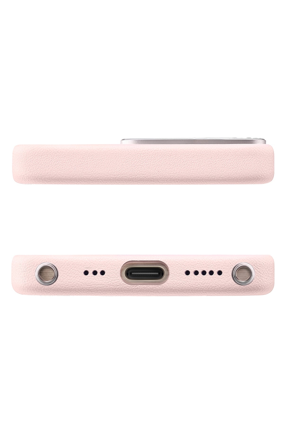 Pynana Starry iPhone 16 Pro Max Deri Kılıf Magsafe Uyumlu Pembe