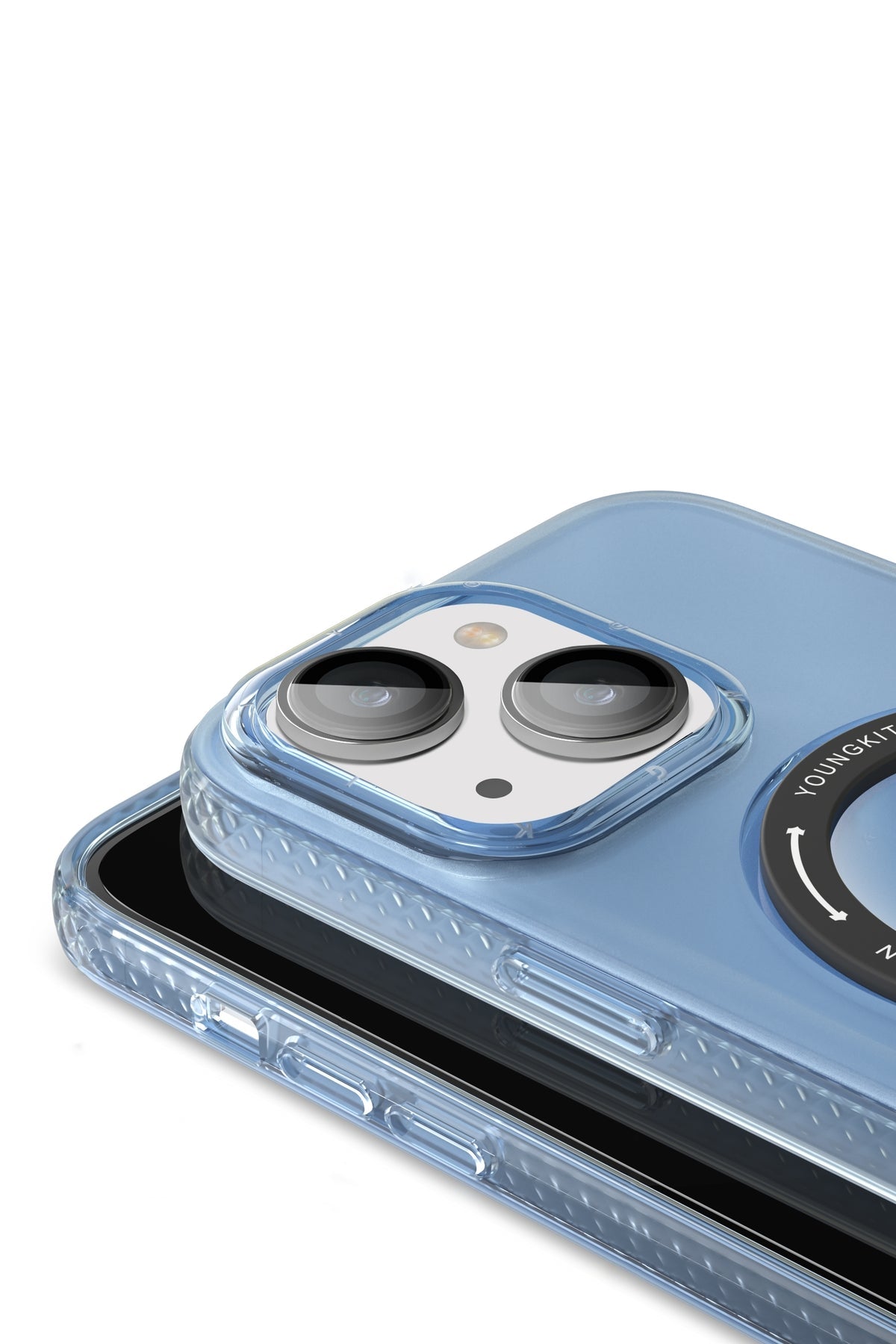 Youngkit Rock iPhone 14 Plus Magsafe Mavi Stand Kılıf