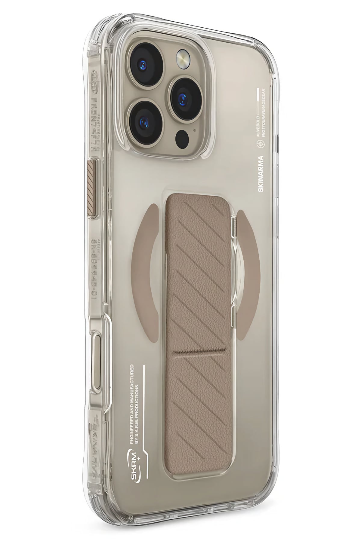 Skinarma Axon iPhone 16 Pro Magsafe Uyumlu Standlı Kılıf Gold