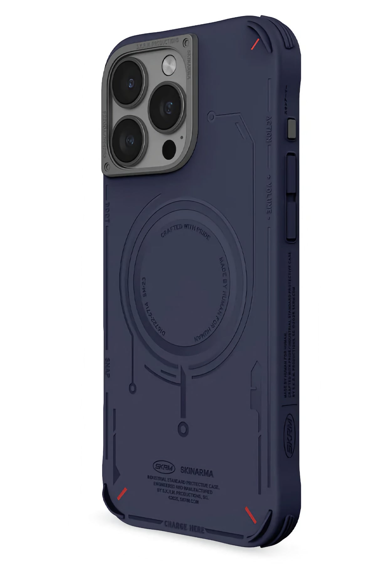 Skinarma Mecha iPhone 16 Pro Magsafe Uyumlu Kılıf Mavi
