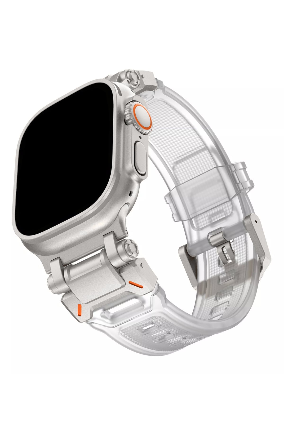 Apple Watch Uyumlu Defense Loop Silikon Kordon Starlight Clear
