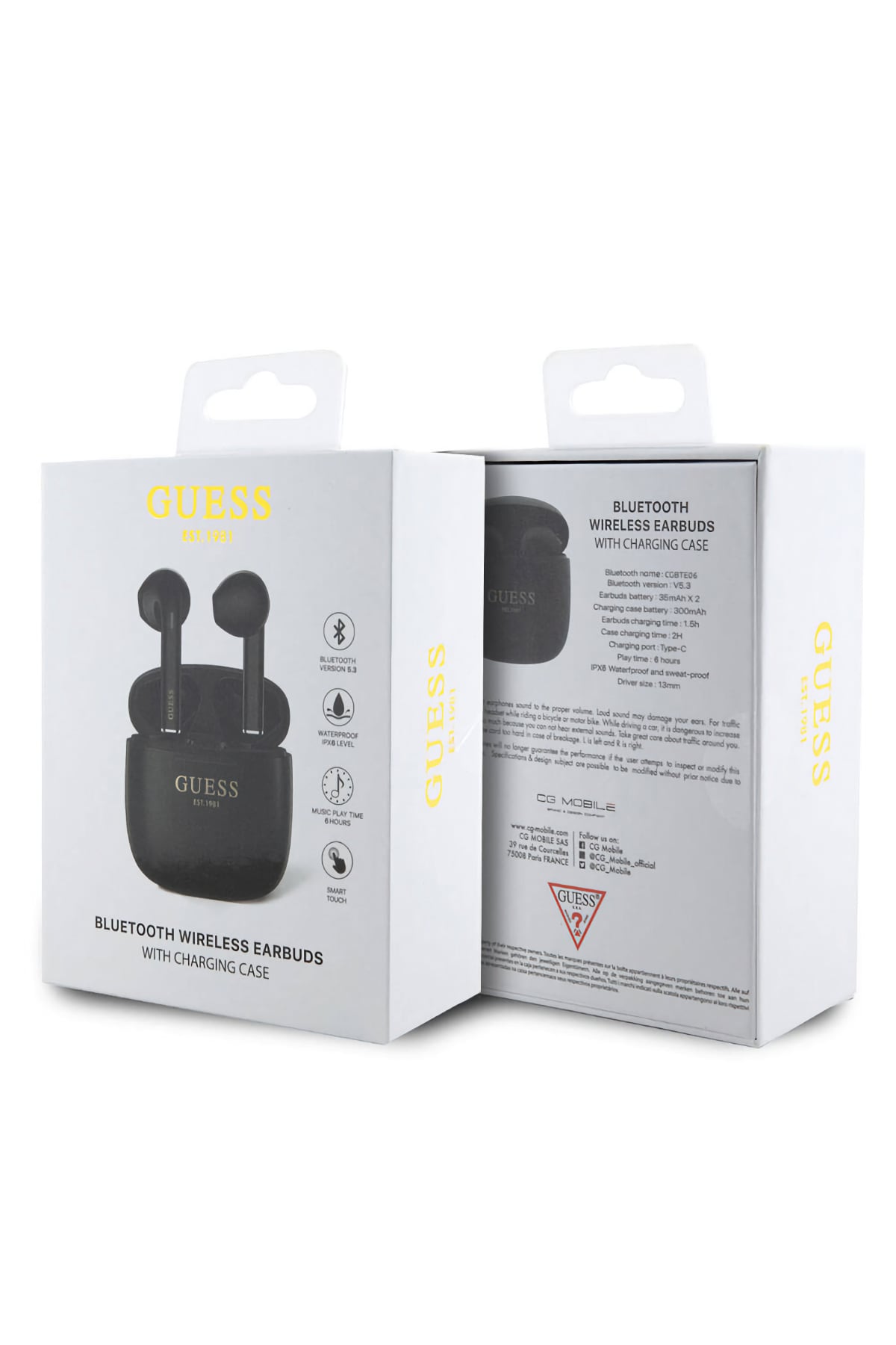 Guess Klasik TWS Bluetooth 5.3 Kablosuz Kulaklık Siyah