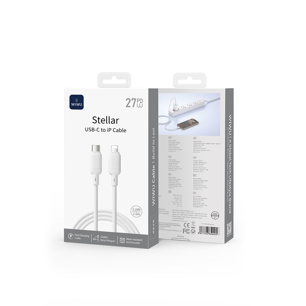 Wi-C089 Stellar Type-C to Lightning PD Hızlı Şarj Kablosu 27W 1M