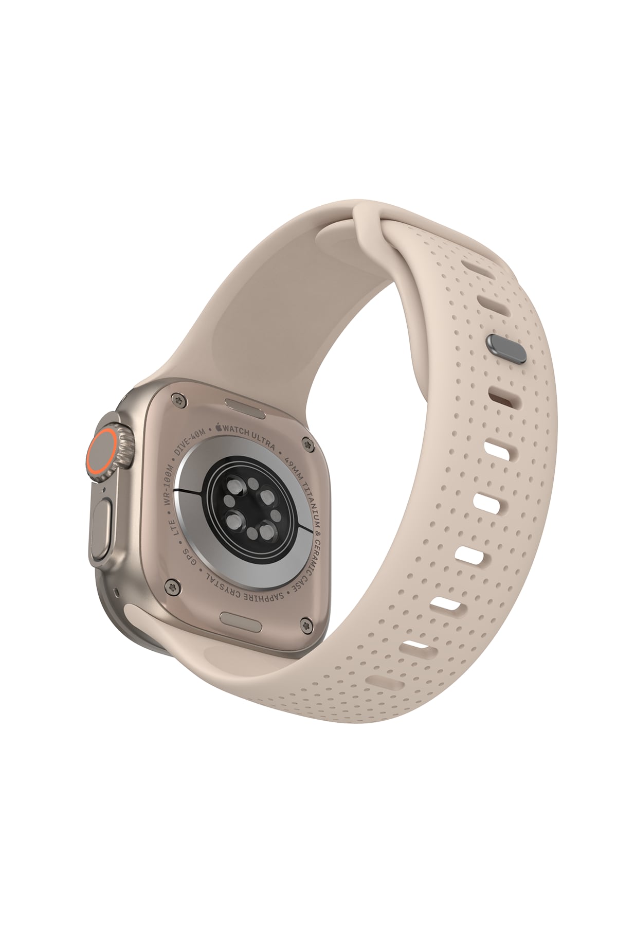 Wiwu Wi-WB0201 Comf Secur Apple Watch / Ultra Uyumlu Silikon Kordon Krem