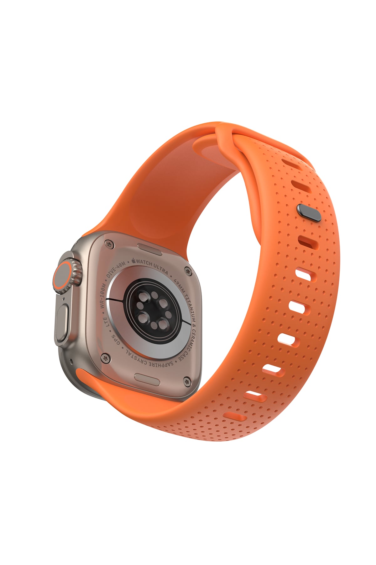Wiwu Wi-WB0201 Comf Secur Apple Watch / Ultra Uyumlu Silikon Kordon Turuncu
