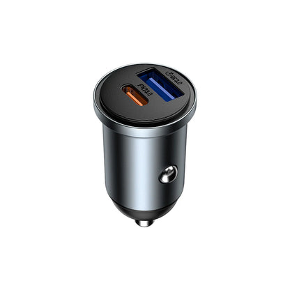 Wiwu Wi-CC030 Nano Lite 35W Type-C+ USB-A PD QC3.0 Hızlı Şarj Özellikli Araç Şarj Aleti