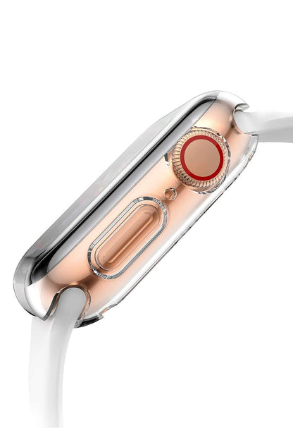 Apple Watch Uyumlu Kavisli Ekran Koruyucu Kasa Suya Dayanıklı Clear