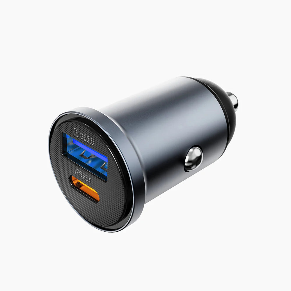 Wiwu Wi-CC030 Nano Lite 35W Type-C+ USB-A PD QC3.0 Hızlı Şarj Özellikli Araç Şarj Aleti