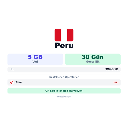 Peru 5GB 30 Gün eSIM