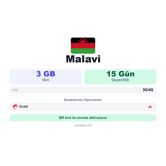 Malavi 3GB 15 Gün eSIM