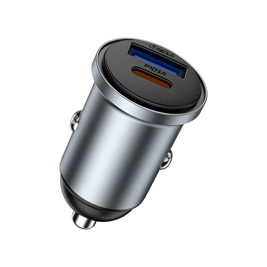 Wiwu Wi-CC030 Nano Lite 35W Type-C+ USB-A PD QC3.0 Hızlı Şarj Özellikli Araç Şarj Aleti