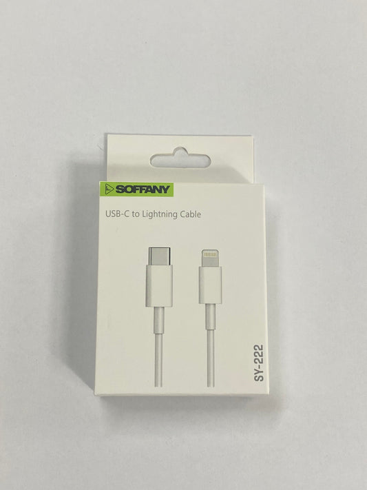SOFFANY SY-222 USB-C to Lightning Şarj Kablosu – iPhone Hızlı Şarj ve Data Kablosu