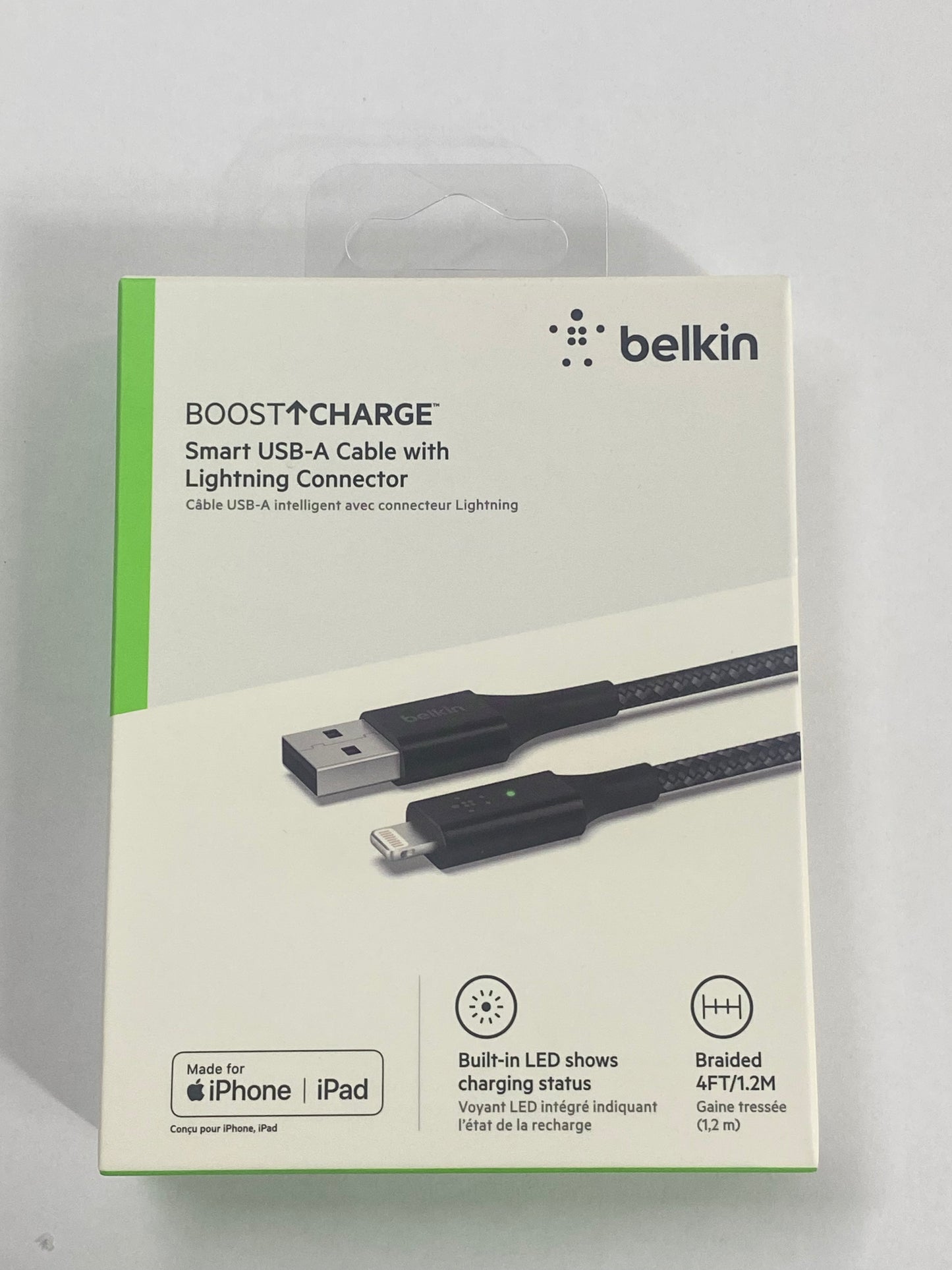Belkin BOOST↑CHARGE™ Akıllı LED Göstergeli Lightning Şarj Kablosu (1.2M)