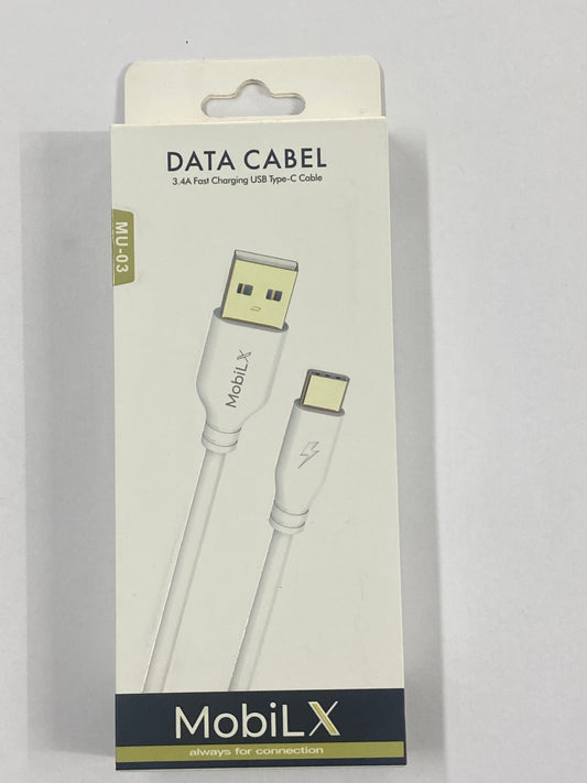 MobiLX MU-03 Data Cabel 3.4 Fast Charging USB Type-C Cable