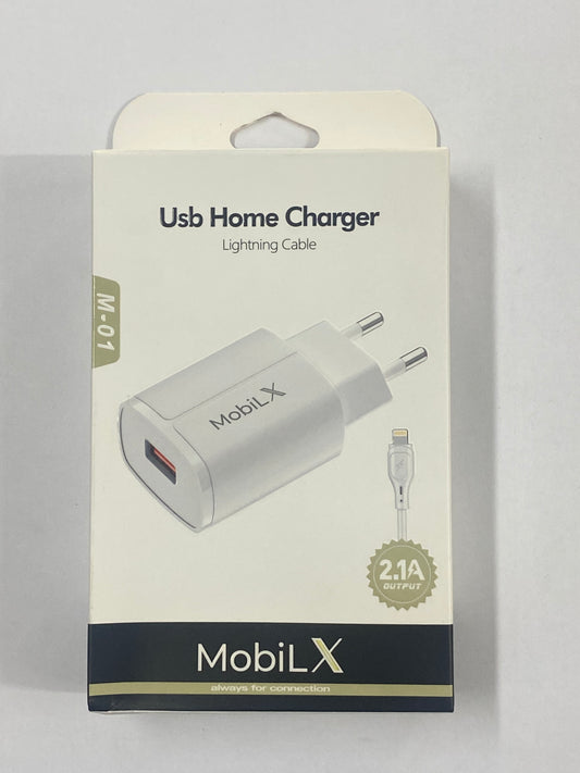 MobiLX M-01 Usb Home Charger Lightning Cable