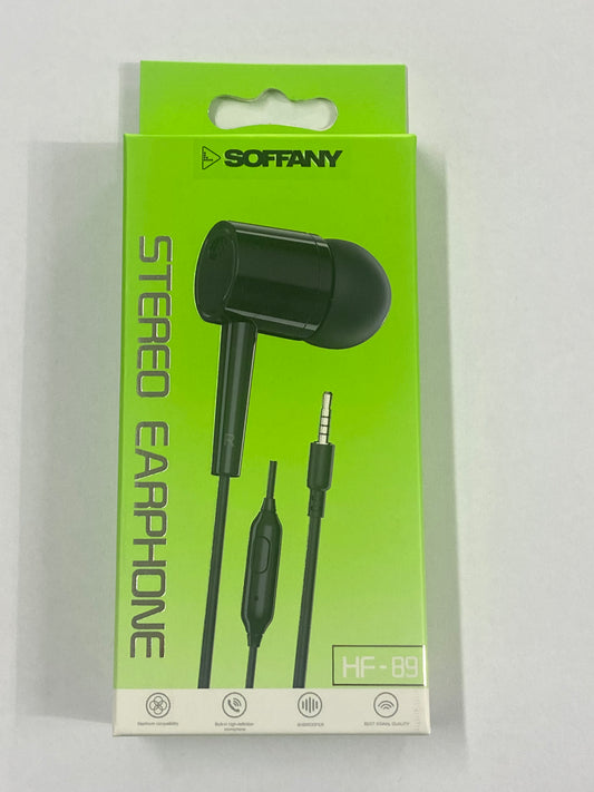 Soffany Stereo Earphone HF-89 – Kablolu Stereo Kulaklık, Mikrofonlu ve Konforlu Ses Deneyimi