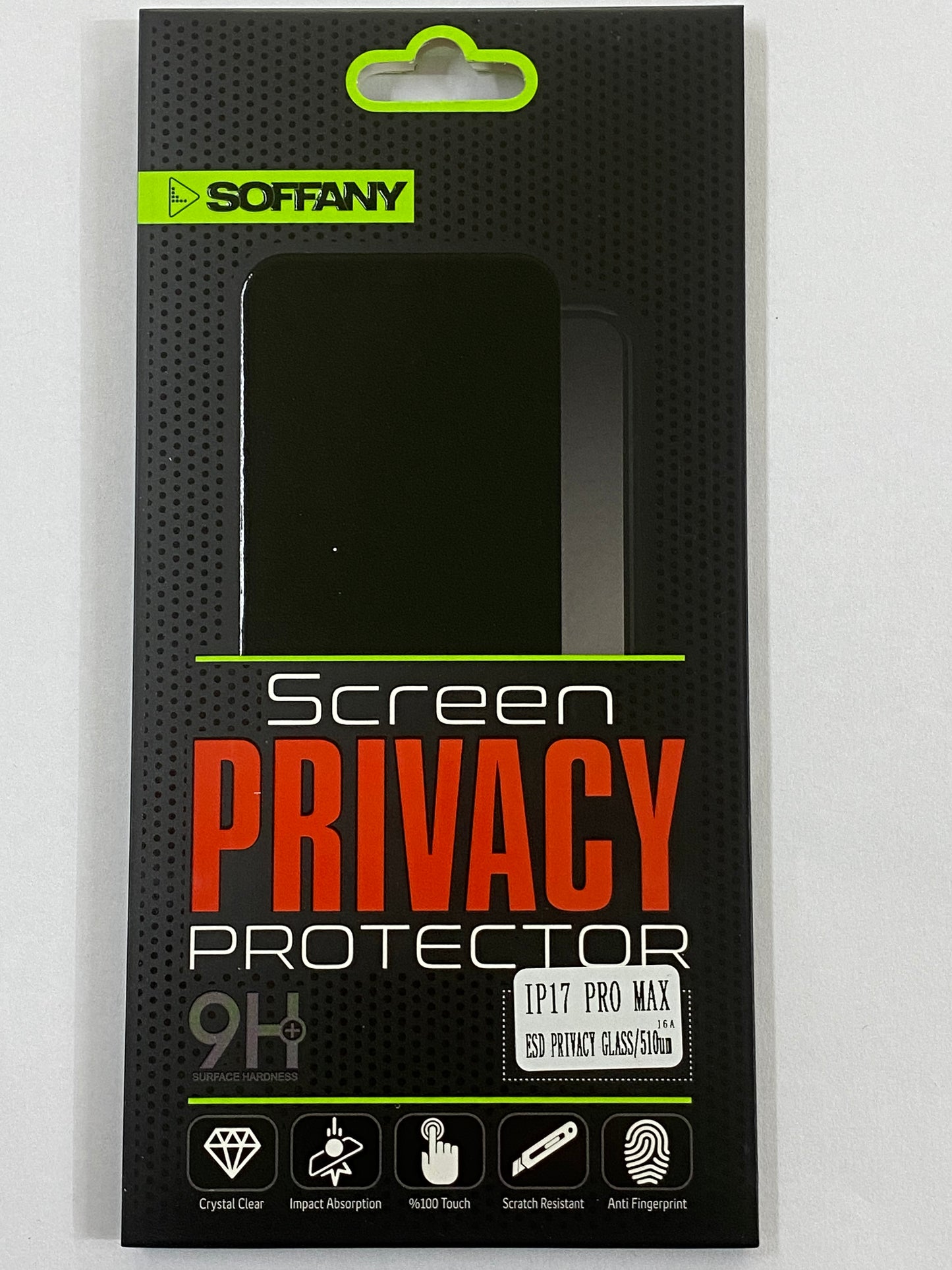 Soffany iPhone 17 Pro Max ESD Privacy Glass