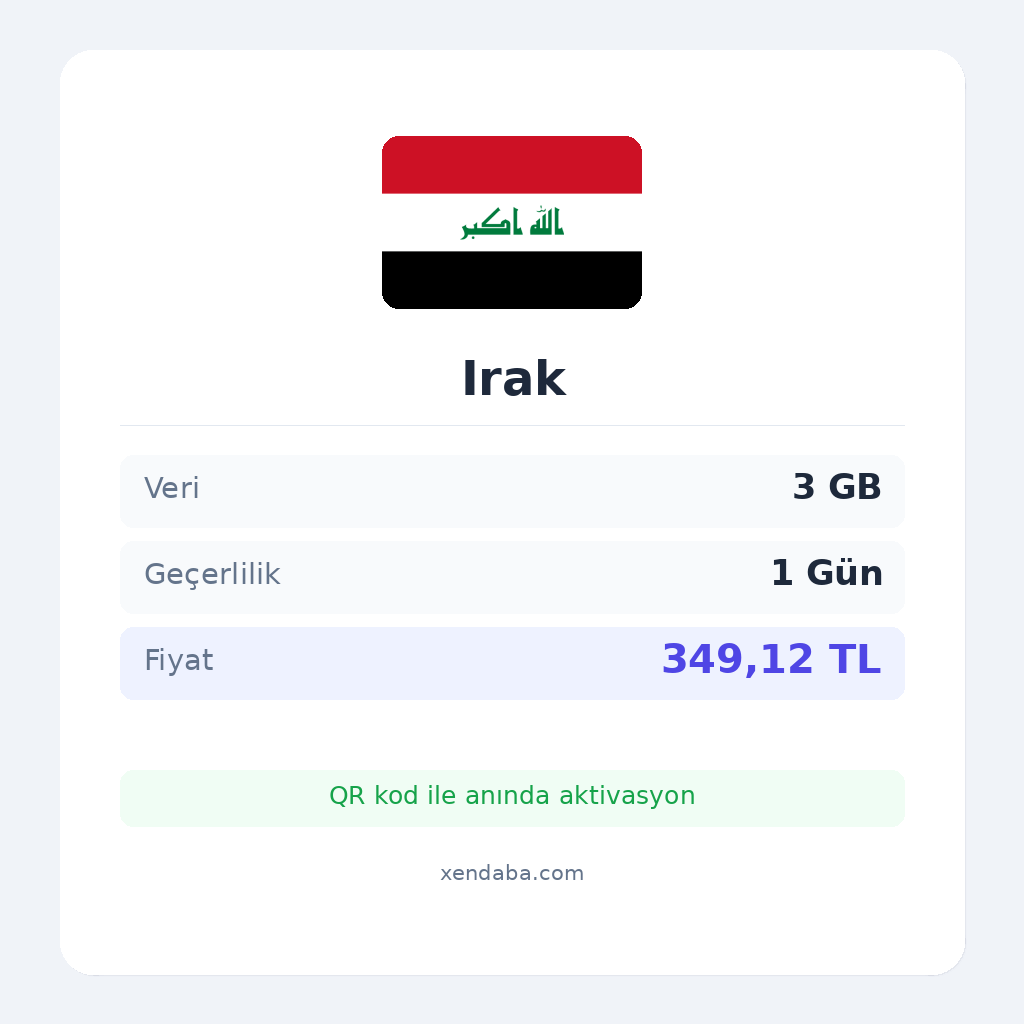 Irak 3GB 1 Gün eSIM