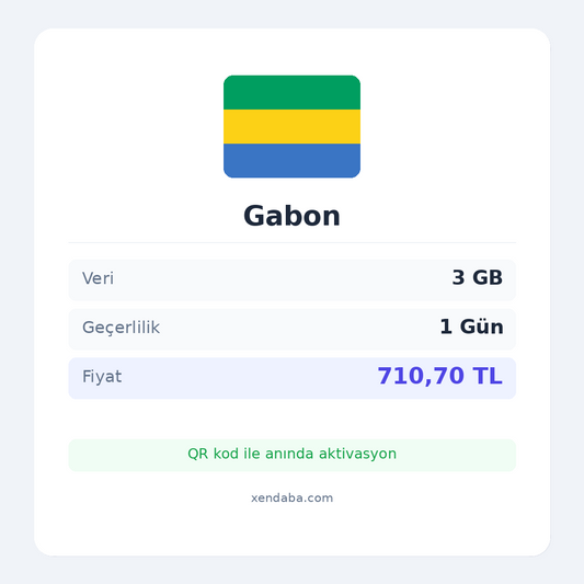 Gabon 3GB 1 Gün eSIM