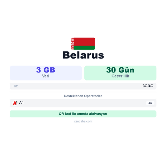 Belarus 3GB 30 Gün eSIM