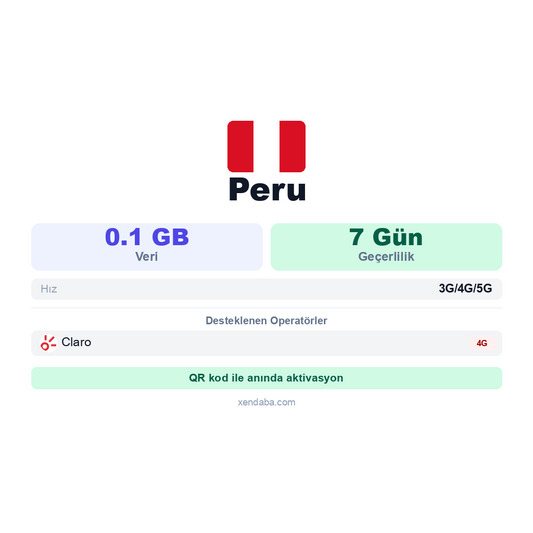 Peru 0.1GB 7 Gün eSIM