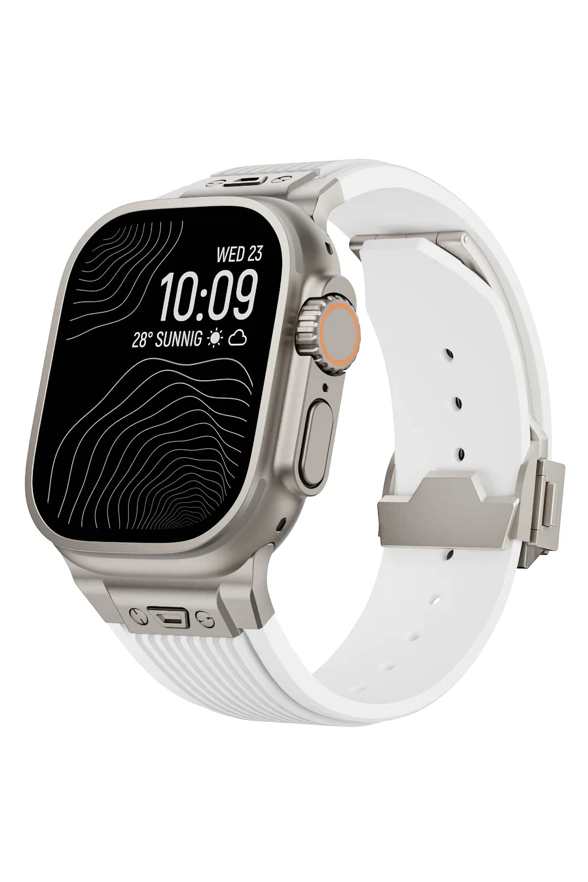 Apple Watch Uyumlu Streamlined Silikon Kordon Alabaster