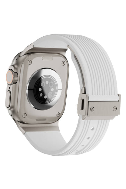 Apple Watch Uyumlu Streamlined Silikon Kordon Alabaster