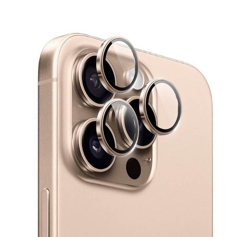 Apple iPhone 16 Pro LG-003 Lens Guard Çizilmeye Karşı Dayanıklı Safir Kamera Lens Koruyucu